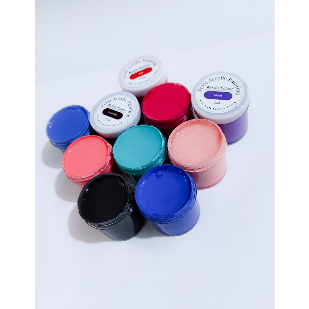 POM ACRYLIC 10 COLOR SET / Acrylic 10 Warna