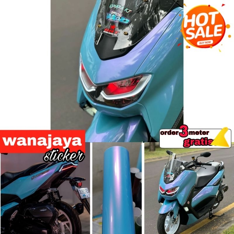 stiker skotlet motor ice blue lembayung ungu