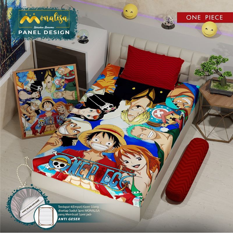 SPREI MONALISA SINGLE KING QUEEN ANIME ONEPIECE NARUTO BOKU NO HERO 90X200 100X200 120X200 160X200 1