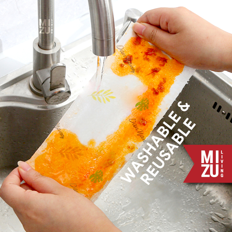 MIZU LAZY RAG REUSABLE Tissue Dapur Kitchen Towel Dishcloth Lap Piring Meja Dapur