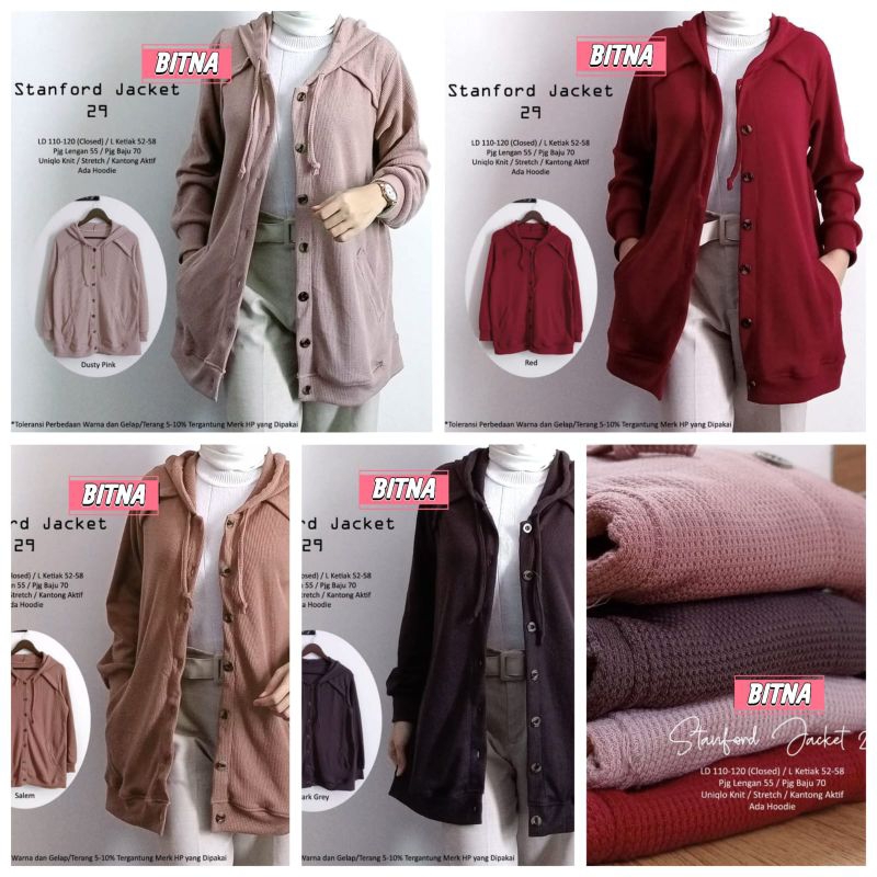 handayanishop26 || STANFORD JACKET 29 BITNA KARDIGAN JACKET JAKET PEREMPUAN OXFORD JAKET