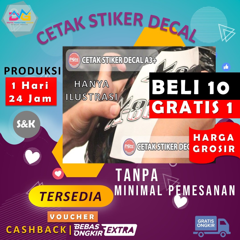 

PRINTOUT STIKER DTF UV CETAK PRINT/DECAL KERING/CUTTING STIKER CUSTOM FULL COLOR BISA TIMBUL SOUVENIR PRINTOUT