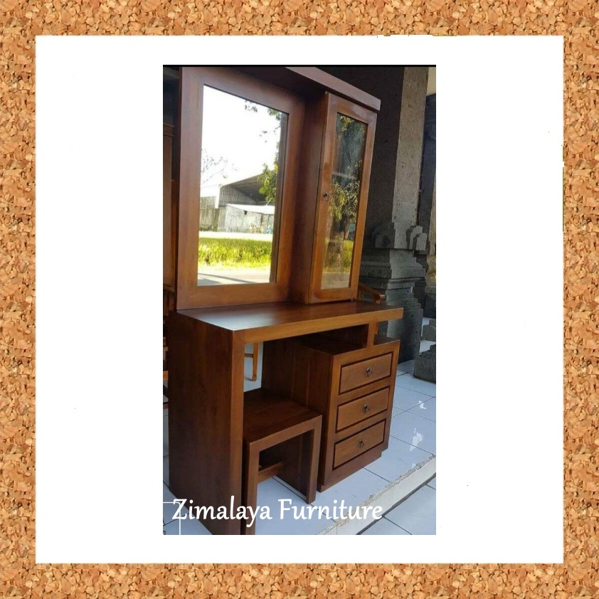 Meja Rias Minimalis, Meja Rias Kayu, Meja Rias Minimalis Jati, Tolet Meja Rias, Tolet Minimalis