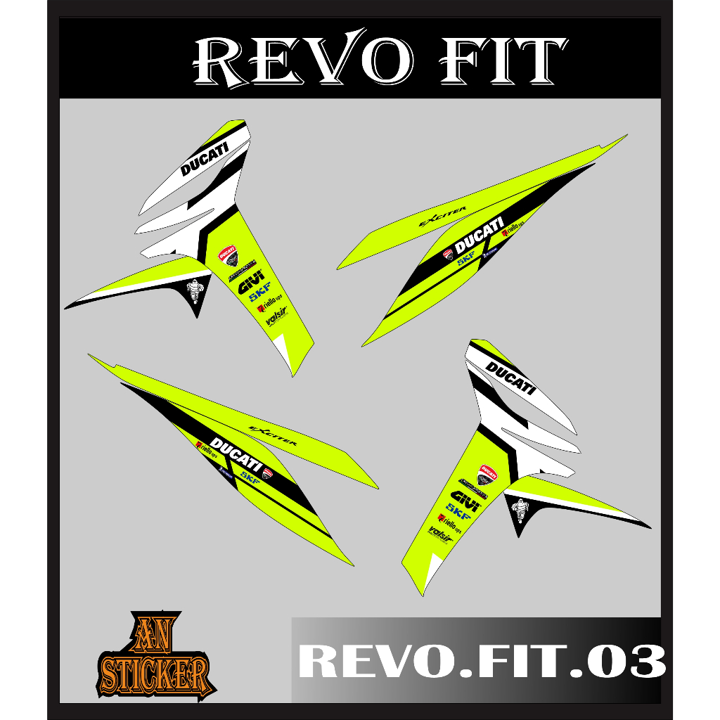 Striping REVO FIT - Stiker REVO FIT List Variasi Motor STICKER HONDA REVO FIT CODE 03
