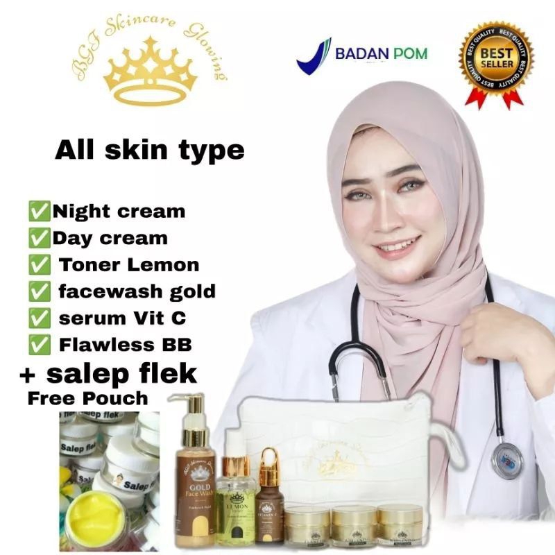 BPOM BGF Skincare Paket Flex Solution Beauty Glow Farma Pemutih Wajah