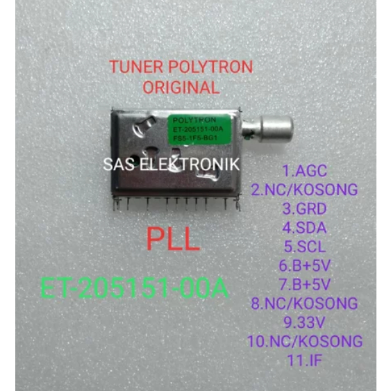 TUNER TV TABUNG CRT POLYTRON ORIGINAL ET-205151-00A TUNER TV POLYTRON TAEM G608D BISA BUAT GANTI TUN