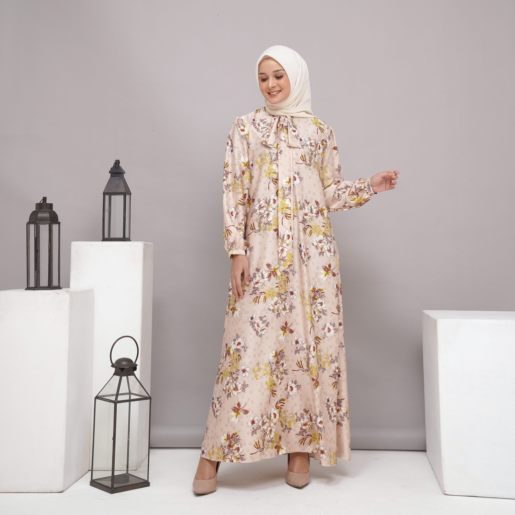 DRESS GAMIS SATIN SILK MAXMARA / Fania dress Rayya series dress gamis maxmara lux HQ / GAMIS SATIN M
