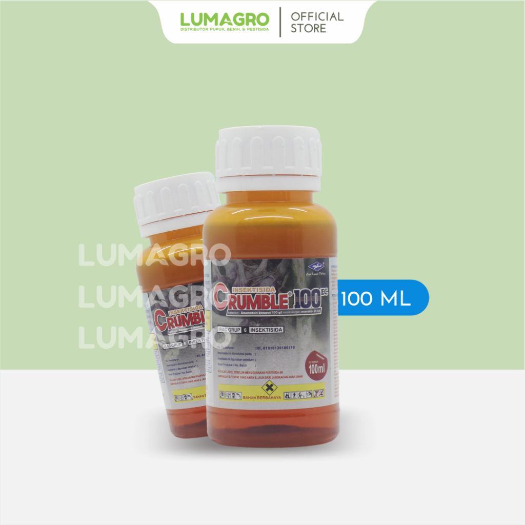 Insektisida Crumble 100ml Emamektin Benzoat 100EC Pembasmi Hama Ulat Grayak