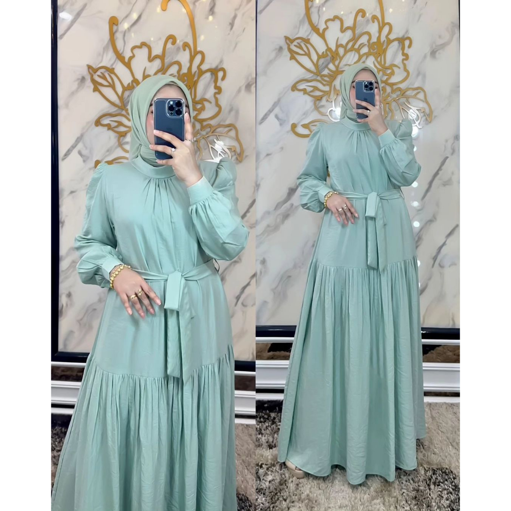 COD - Devina Dress Series Gamis Shimer CredenzaShiny Muslim Wanita Premium Gaun Pesta Kondangan / Lebaran