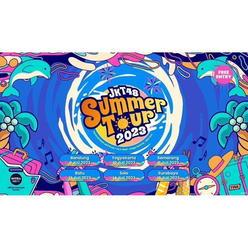 Jastip Official Photopack Uchiwa Headband Merchandise Merch Spesial JKT48 Summer Tour Festival