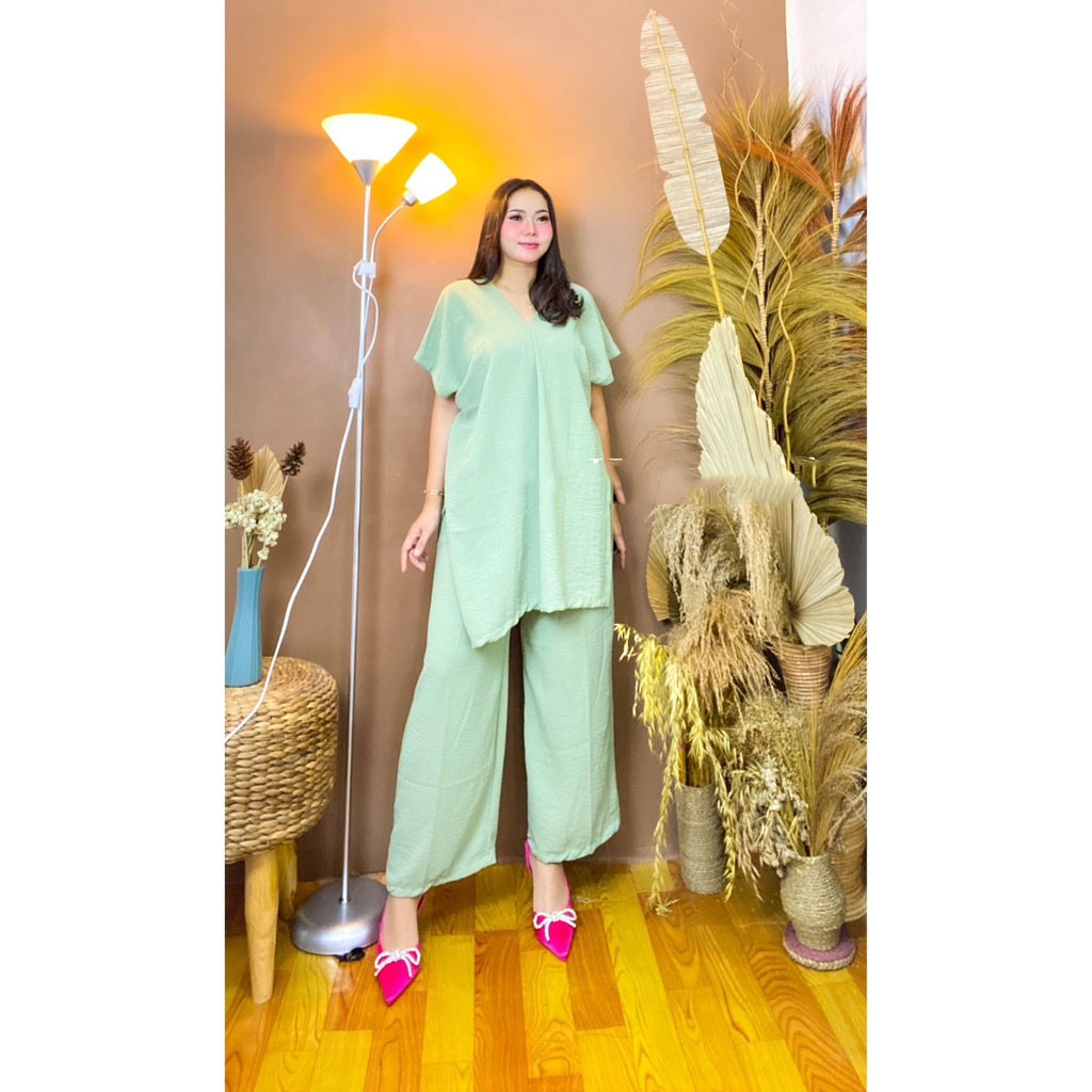 SETELAN FASHION WANITA/SET NINA LONG SQUARE / SETELAN NAGITA LONG SQUARE / OUTER CRINKLE