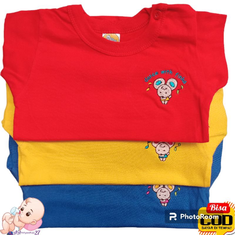 FINKA 6PC KAOS OBLONG BORDIR BAHAN LEMBUT MURAH NYAMAN BERKUALITAS SNI HIGHT QUALITY