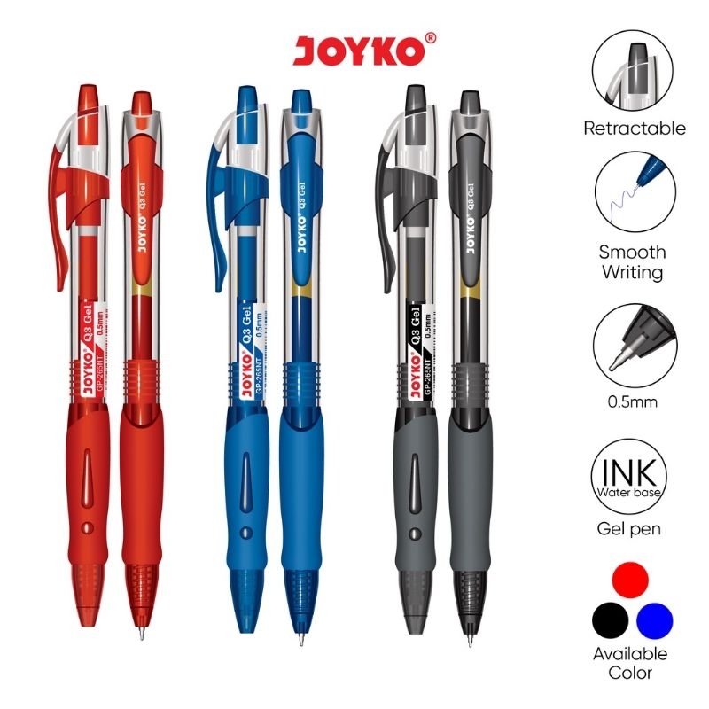 

4ds! Gel Pen / Pulpen / Pena Joyko GP 265 / Q Gel 0,5 mm (12 pcs)