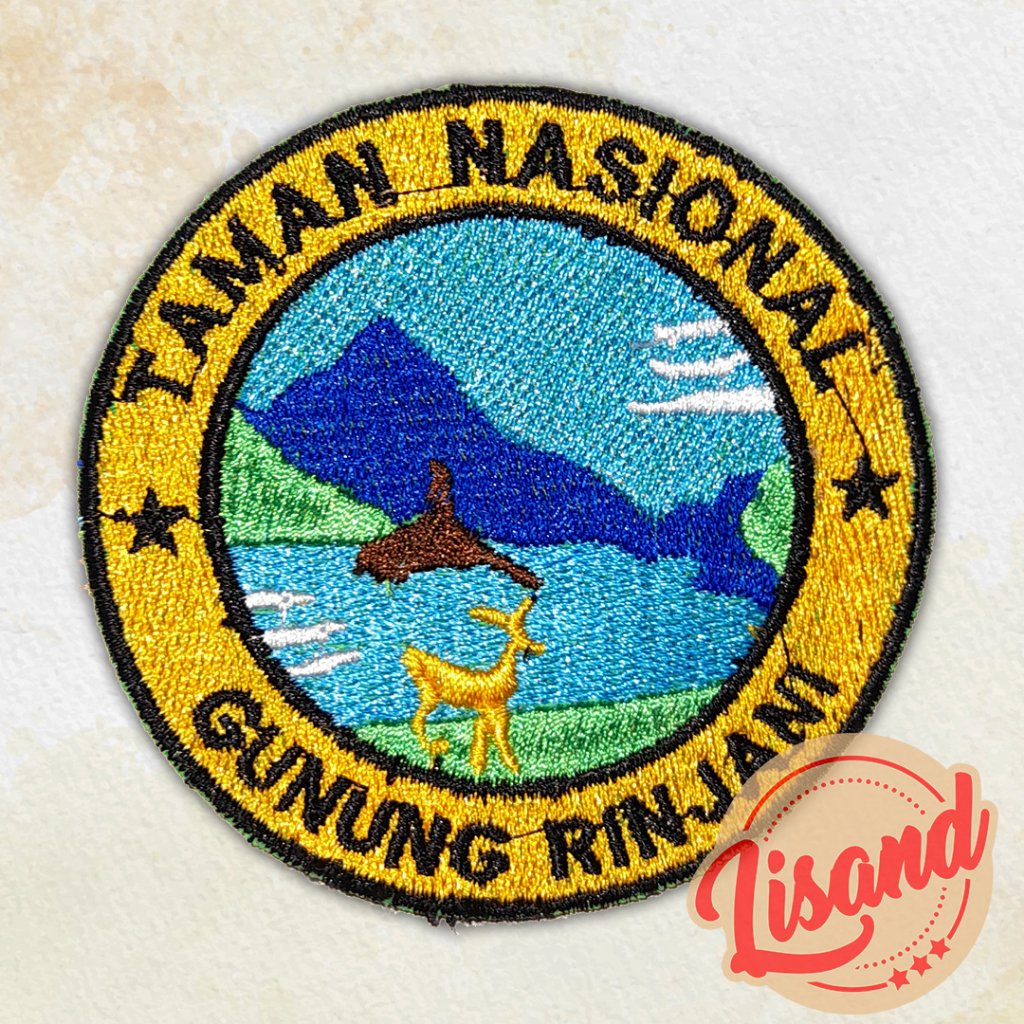 Patch Emblem Bordir Taman Nasional Gunung Rinjani