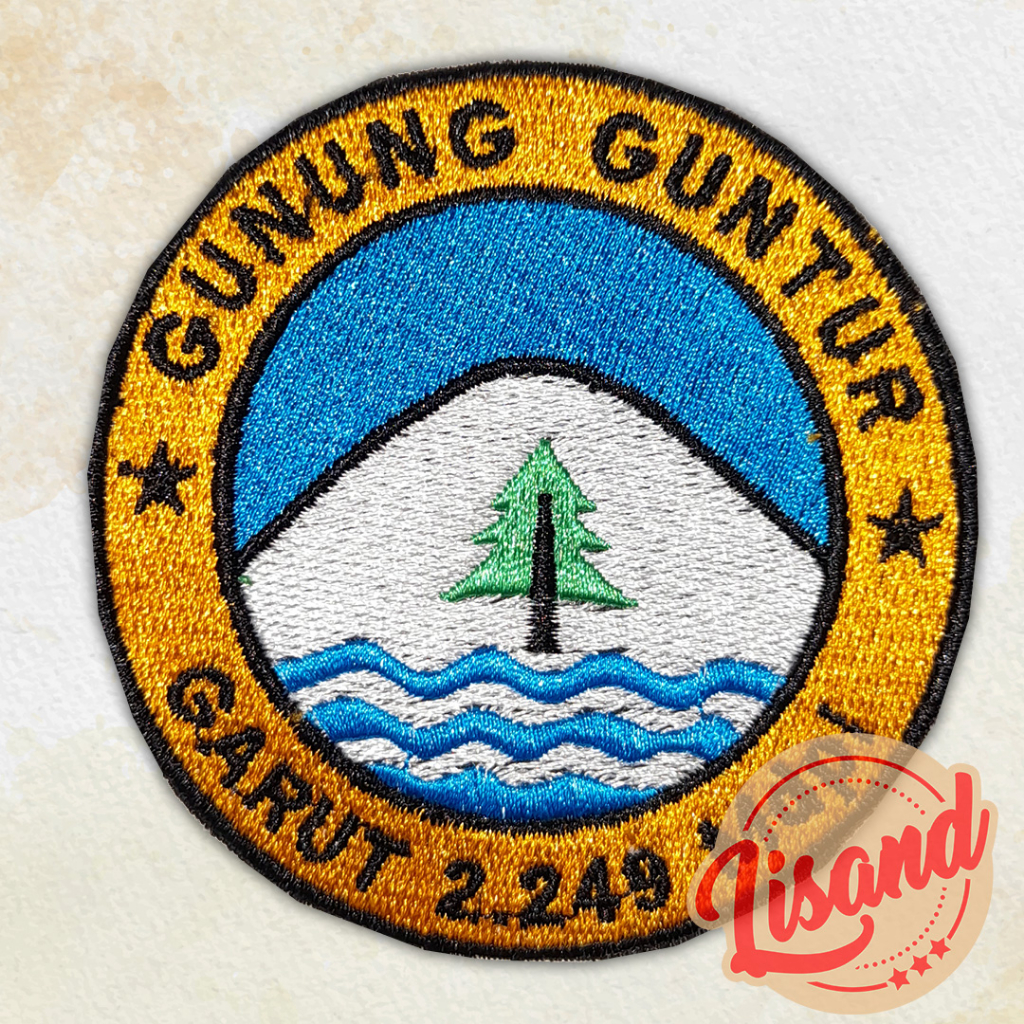 Patch Emblem Bordir Gunung Guntur
