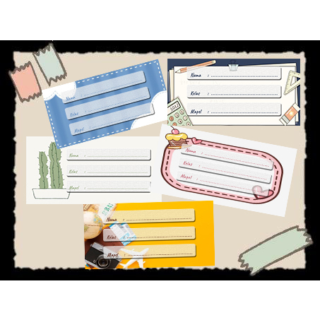 

Label Buku Pelajaran Stiker Buku Mata Pelajaran estetik Lucu kekinian