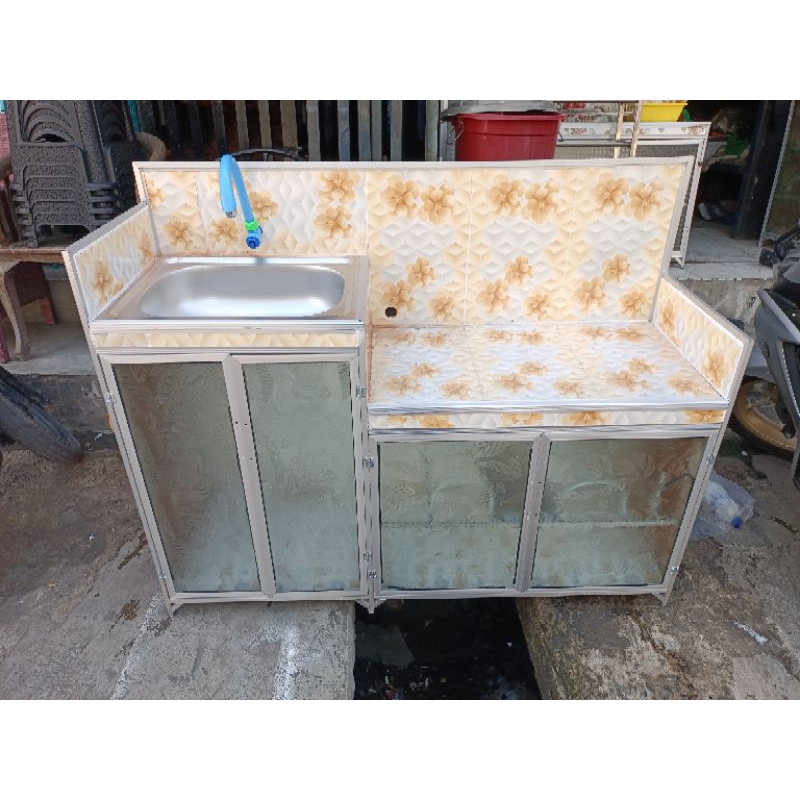 Rak Wastafel Cuci Piring 3in1 dengan Rak Kompor dan Rak Piring