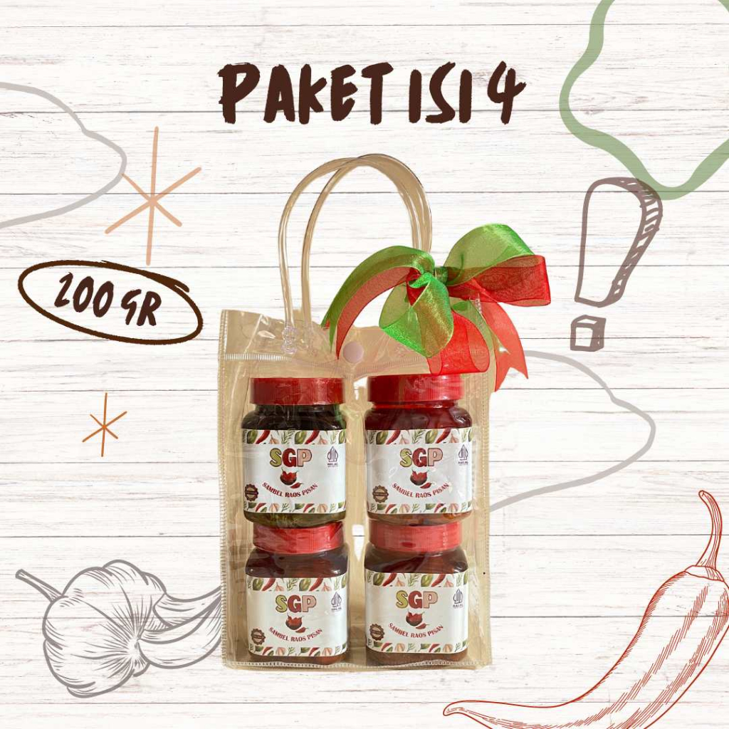 

[ISI 4] PAKET LENGKAP / HAMPERS/ GIFT/ KADO KEMASAN 200GR