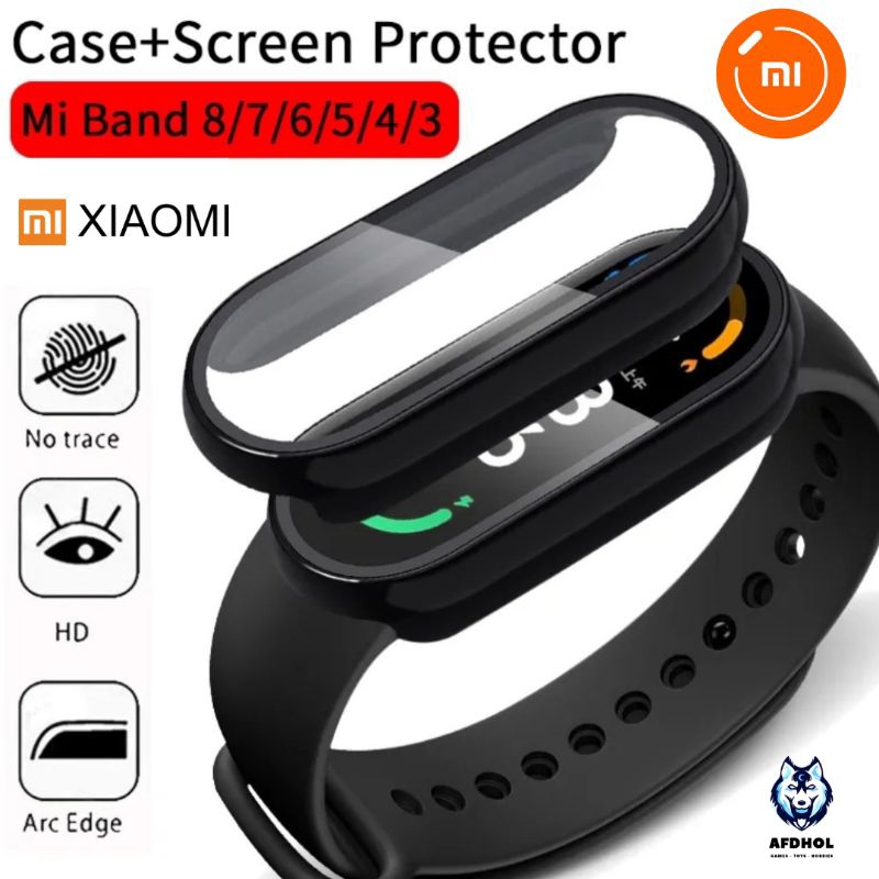 BUMPER CASE XIAOMI MI BAND 8 7 6 5 4 3 CASING COVER TEMPERED GLASS ANTI GORES PELINDUNG LAYAR XIAOMI MI BAND 8 7 6 5 4 3  SMARTBAND SMARTWATCH GELANG STRAP XIAOMI MI BAND 8 7 6 5 4 3 SILICONE SILICON SILIKON TPU CASE KACA LAYAR  XIAOMI MI BAND 8 7 6 5 4 3