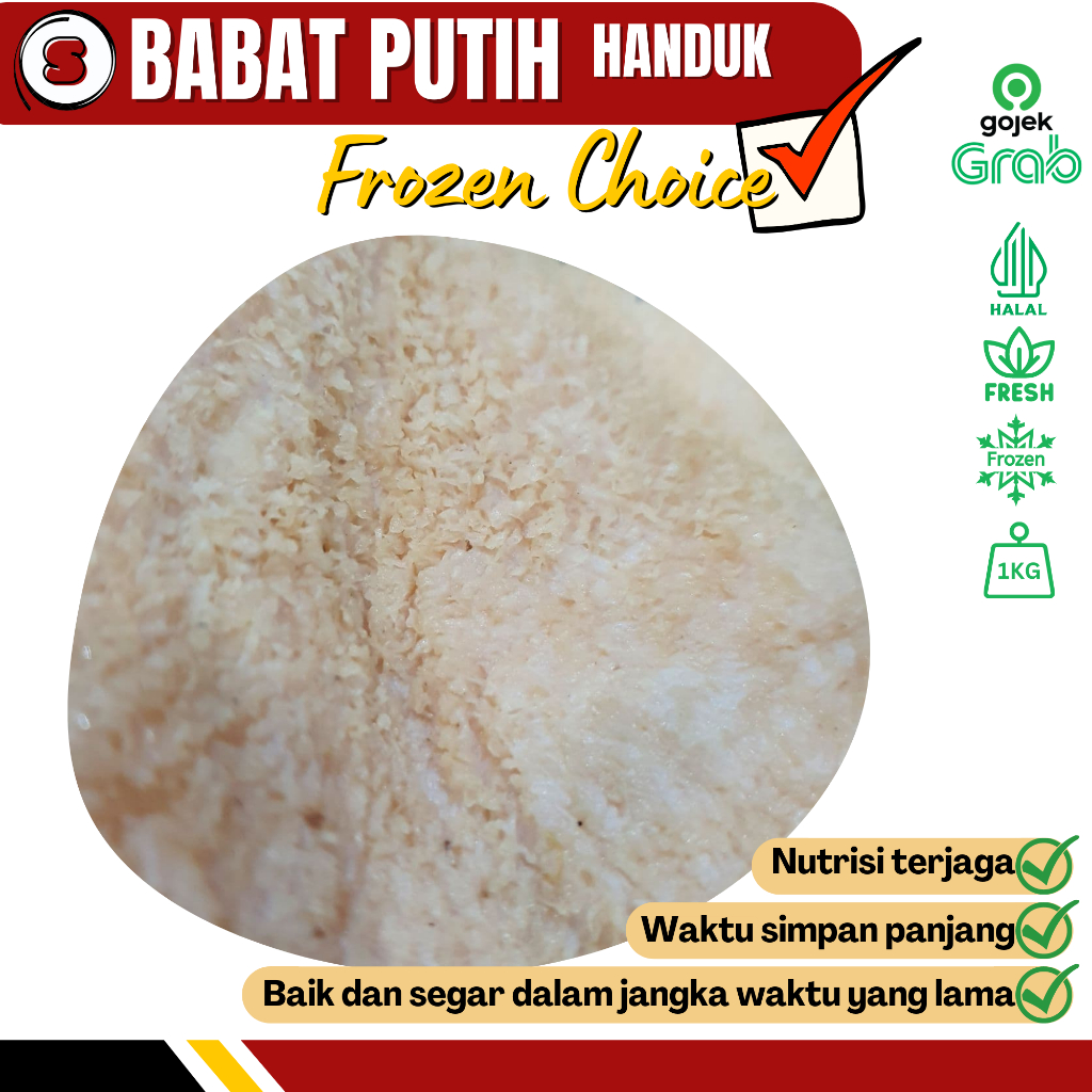 

Sapina Daging Jeroan Sapi Babat Sapi Putih Handuk Halal Murah Halal 1kg