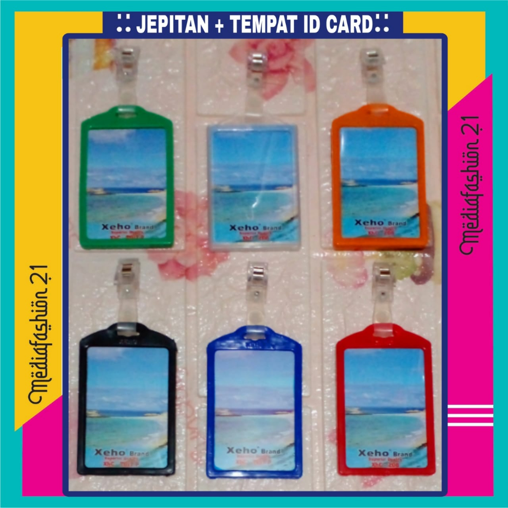 Penjepit Tempat Id Card + Card Holder Dua Sisi