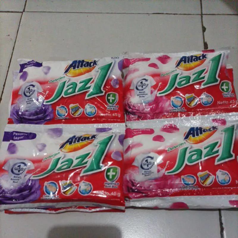 ATTACK JAZZ1 DETERGENT SACHET 45GR 1renceng isi 6sachet