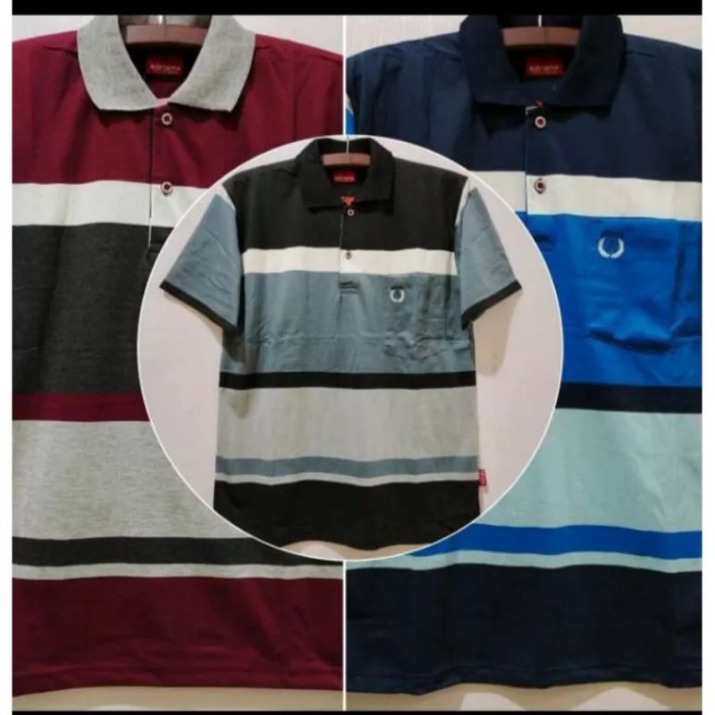 kaos kerah pria dewasa garis garis kaos kerah motif garis pria kaos kerah garis jumbo