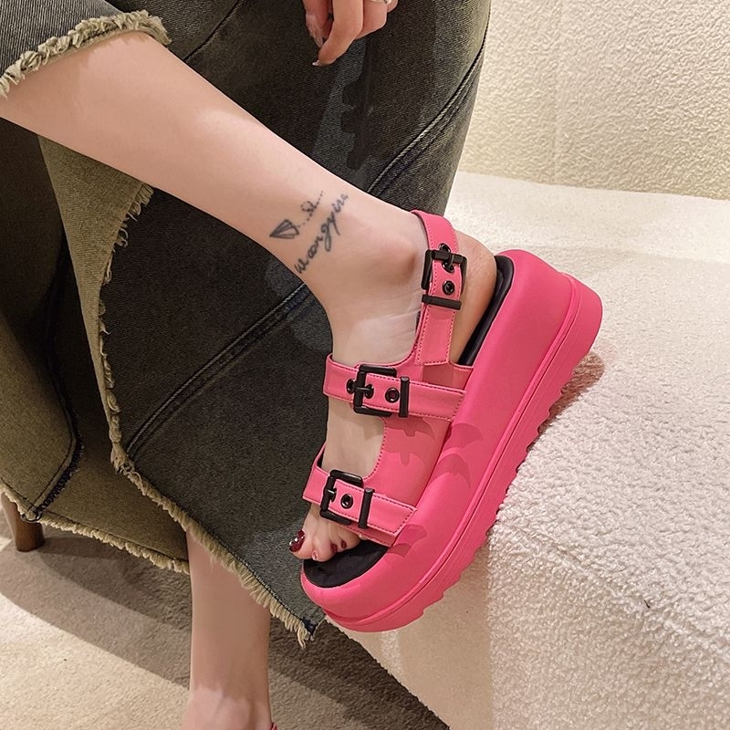 NF36683 - Sandal Wedges Korea Style Fashion Wanita Import