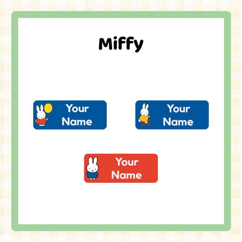 

[Stiker Label Nama] - Miffy