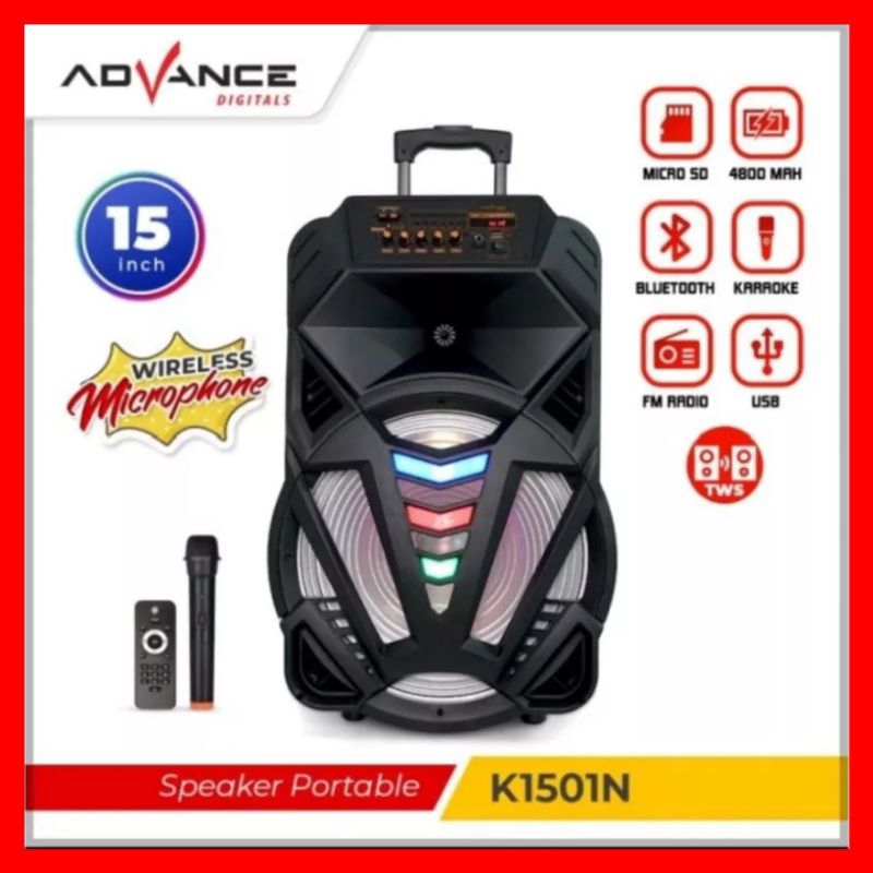 SPEAKER BLUETOOTH ADVANCE 15 INCH K1501