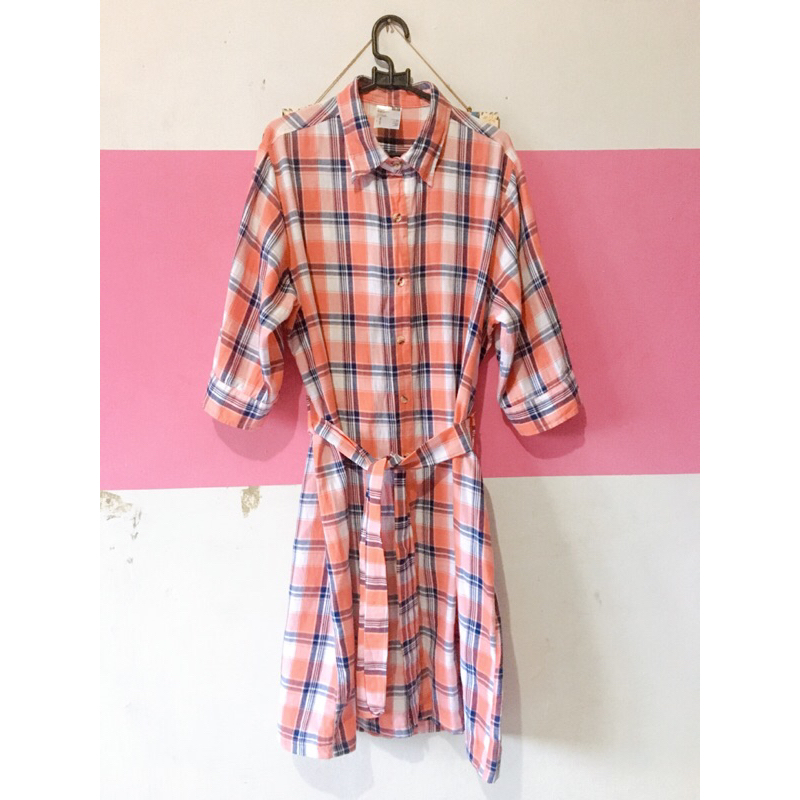 Shirt Dress uniqlo Tartan Flannel Original