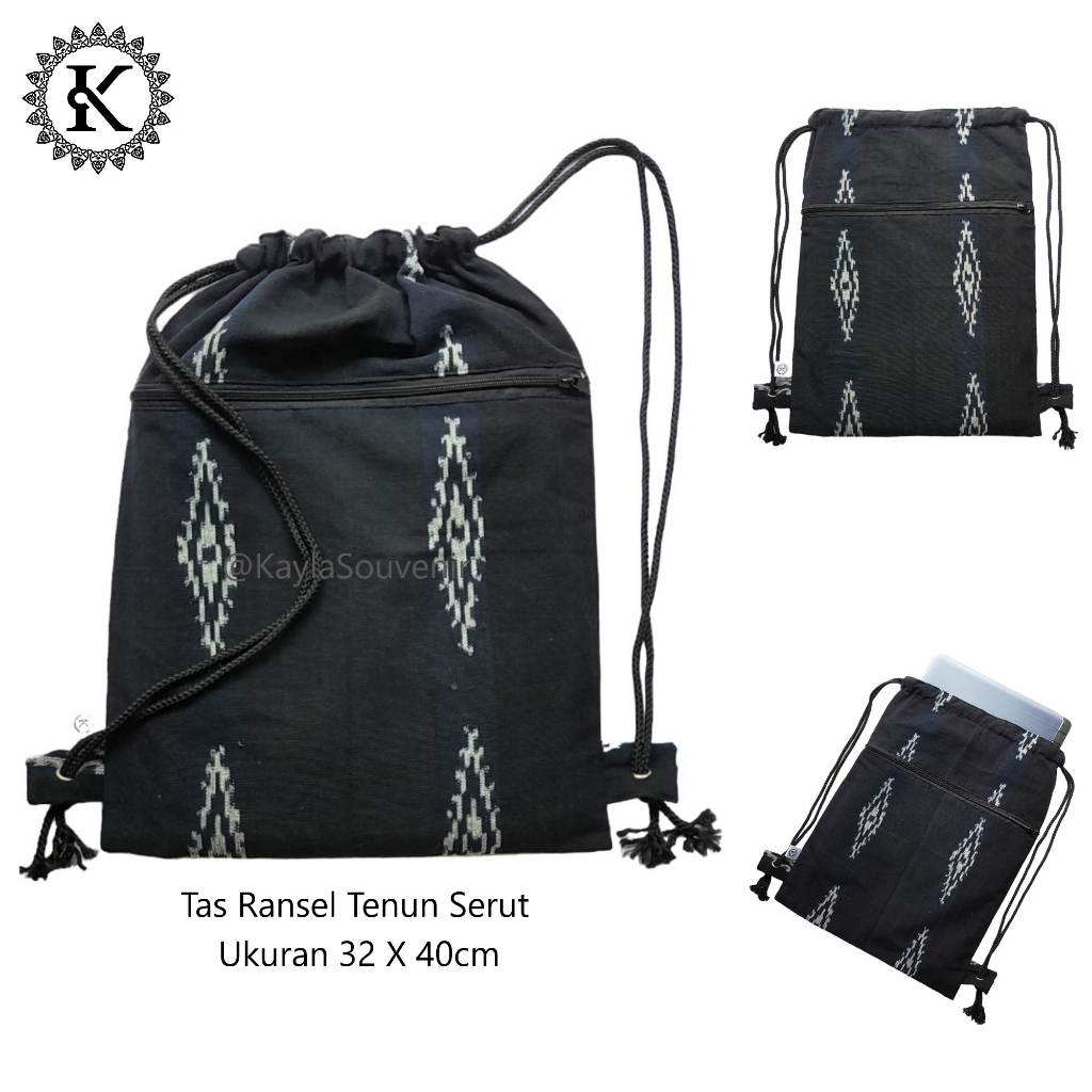 Tas Ransel Tenun Serut / Tas Tenun Ransel Serut - Kain Etnik