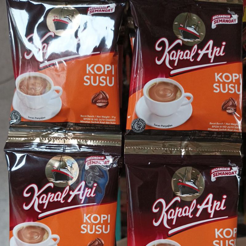 

kopi kapal api susu renceng isi 10 sachet