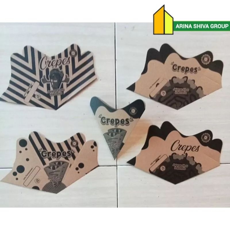 

400 LEMBAR KEMASAN CREPES 3D PAPER CRAFT SUPER QUALITY | KERTAS LEKER KREPES CRISPY HIGH QUALITY | BOX LEKKER WAFFLE CROFFLE PRODUK TERBARU | ARINA SHIVA GROUP 1912