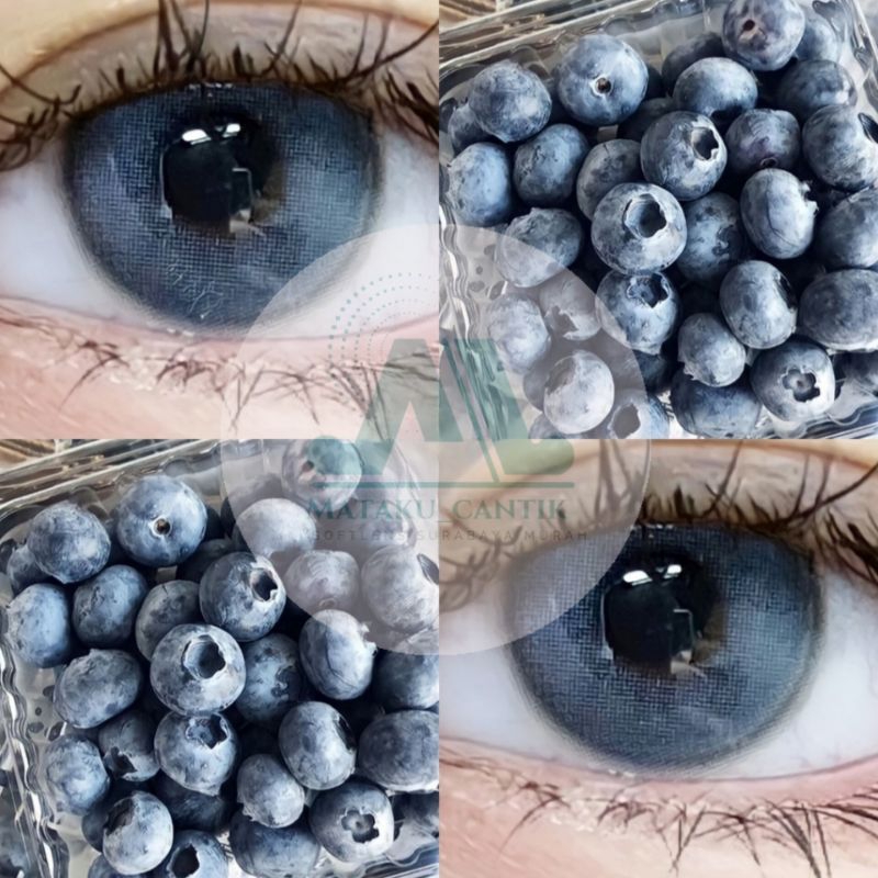 Softlens Blue Premium Untuk Kulit Sawo Matang | Softlens Blue Gelap | Softlens Biru Tidak Norak | So