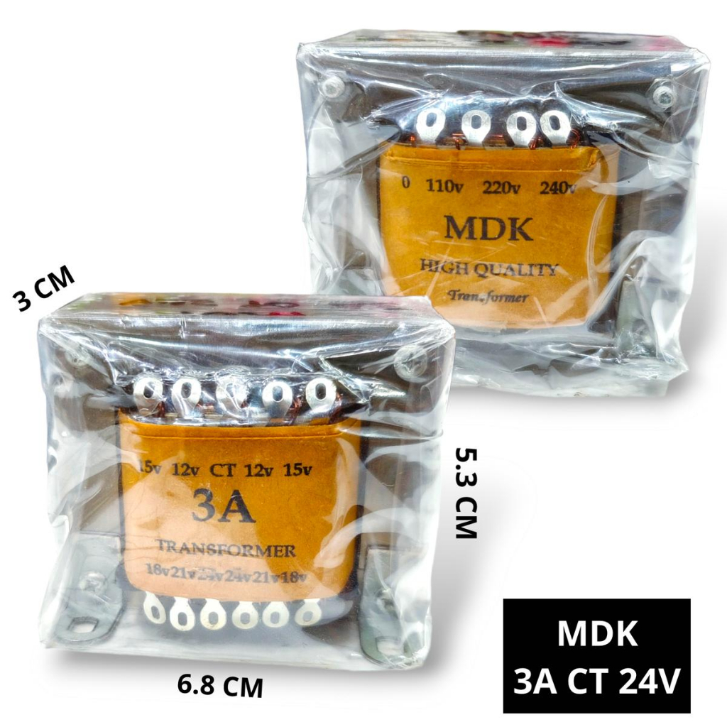 Trafo Segi 3A CT 24V MDK Travo Kotak
