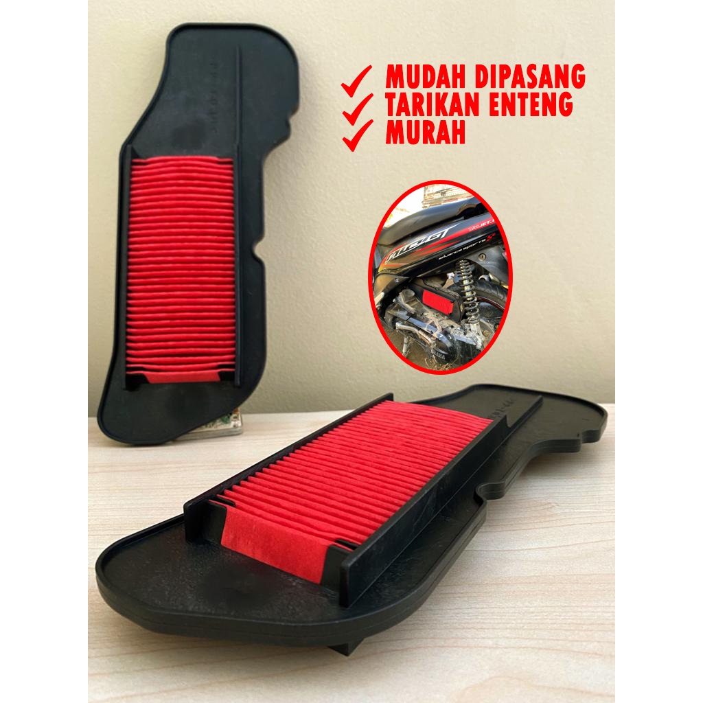 AEGIS Filter Udara untuk Mio J Mio Gt Soul Gt 115 Fino 115 Xride X-Ride 115 Motor Yamaha | 54P-We445