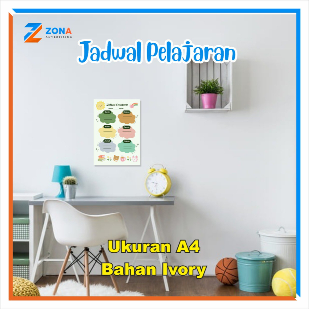 

JADWAL PELAJARAN CUSTOM / POSTER JADWAL PELJARAN