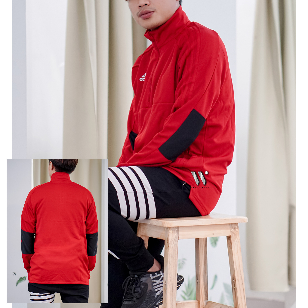 PRIA ADDS HALF JAKET PRIA ADDS HALF ZIP + KANTONG KANGURU