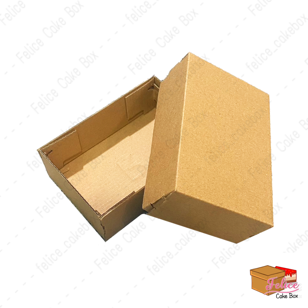 

HARDBOX E-FLUTE 15X10X5 CM isi 10 pcs / DUS BROWNIES POLOS / BOX KARTON POLOS / KARDUS CORRUGATED / DUS SNACK POLOS / BOX PASTRY / DUS KUE KERING KUE BASAH