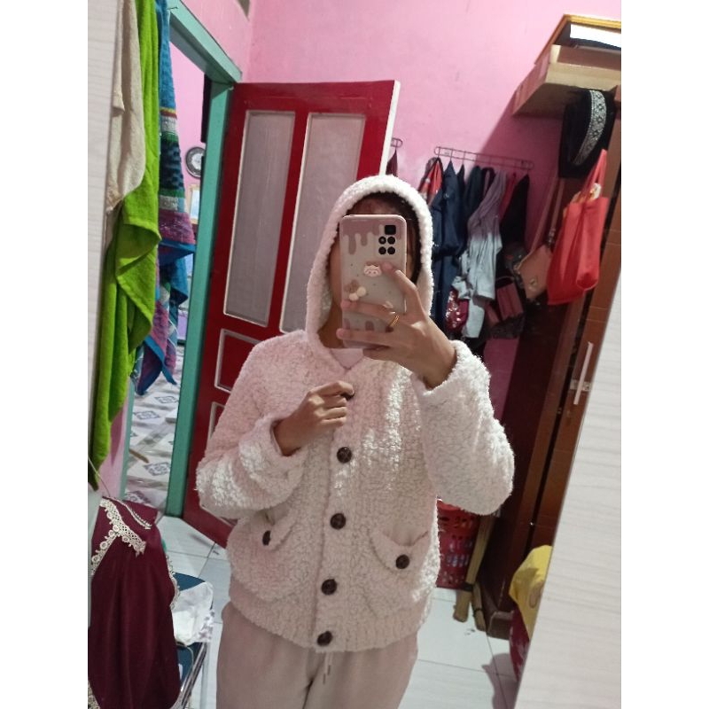 fuzzy hoodie