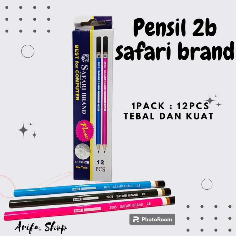 

PENSIL 2B SAFARI BRAND {per box}
