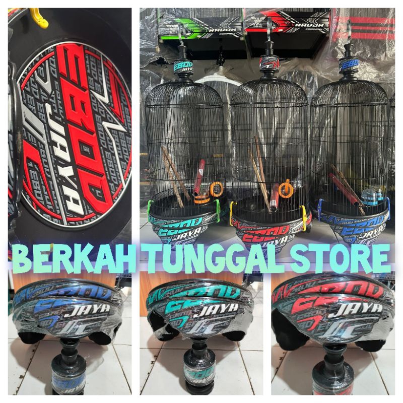 TEBOK + PION SANGKAR BURUNG LOVEBIRD 3D MERK EBOD. TERBAIK REALPICT