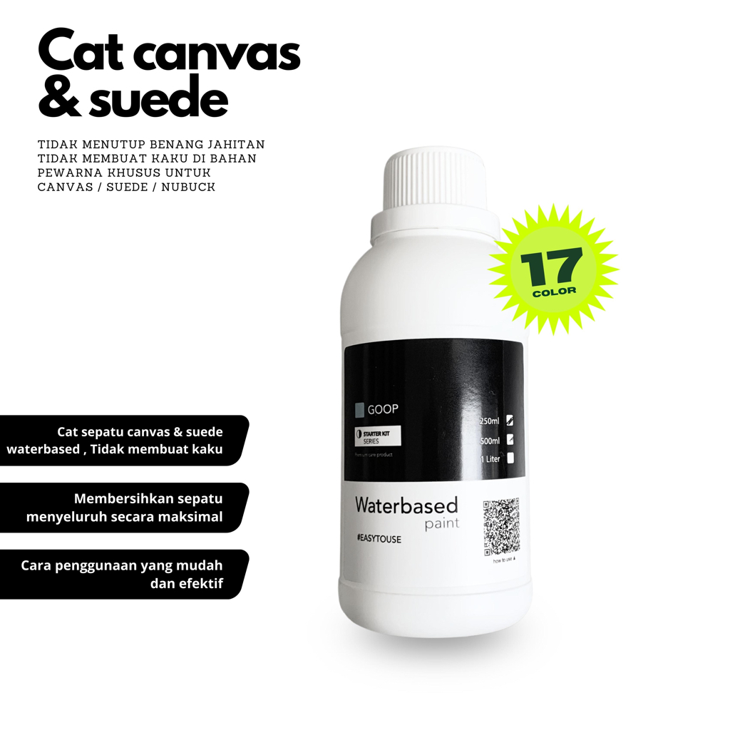 GOOP Cat Sepatu 250ml - Cat Sepatu Kanvas - Canvas - Suede - Nubuck Waterbased