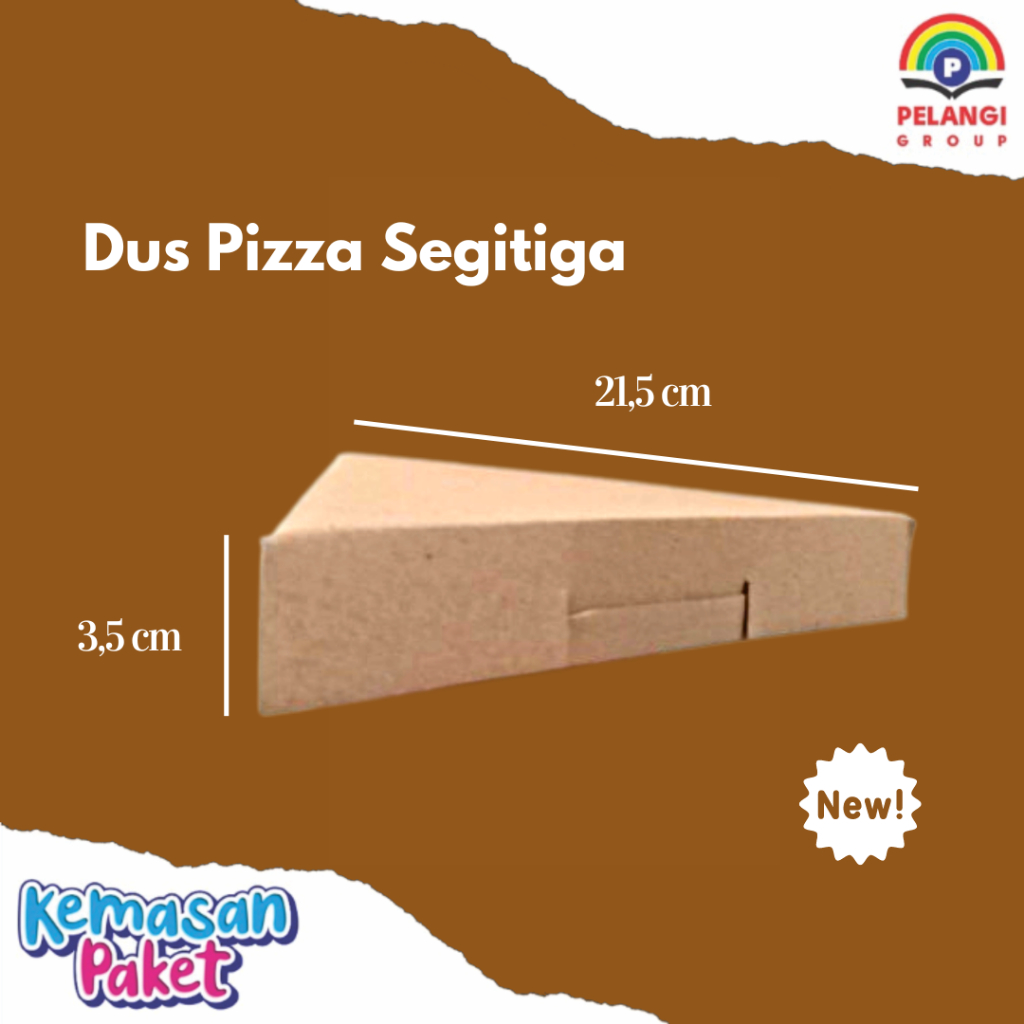 DUS PIZZA SEGITIGA DUS PIZZA SLICE Dus segitiga corrugated 21,5 x 21,5 x 3,5