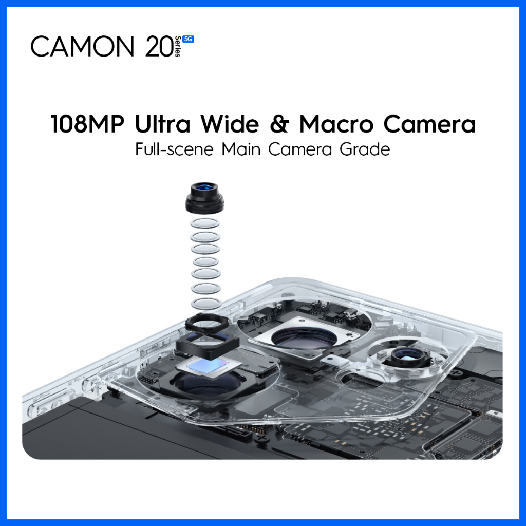 TECNO CAMON 20 Premier 5G 108MP UltraWide+Macro Camera with Sensor shift OIS+EIS+RGBW Pro, 32MP AI Shining Selfie, MTK Dimensity 8050, 120Hz AMOLED, 8+8GB*+512GB, 5000mAh + 45watt, Android 13, Garansi 12+1 Bulan-3