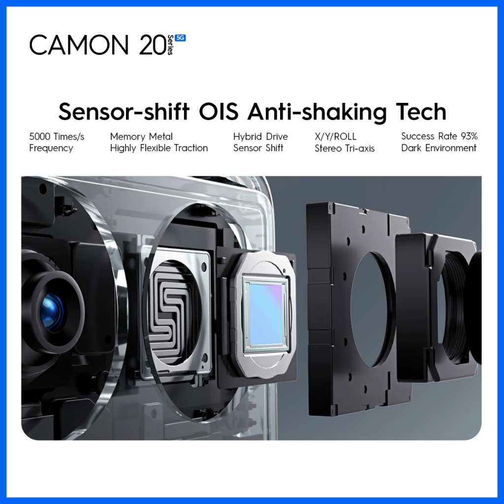 TECNO CAMON 20 Premier 5G 108MP UltraWide+Macro Camera with Sensor shift OIS+EIS+RGBW Pro, 32MP AI Shining Selfie, MTK Dimensity 8050, 120Hz AMOLED, 8+8GB*+512GB, 5000mAh + 45watt, Android 13, Garansi 12+1 Bulan-2