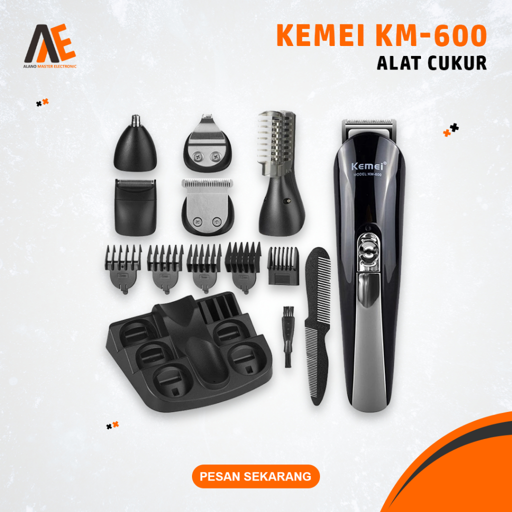 Alat Pencukur Rambut Kemei KM-600 Mesin Cukur Elektrik Kumis Jenggot