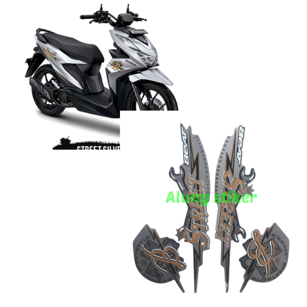 STIKER STRIPING LIS BODY MOTOR BEAT STREET 2020 SILVER