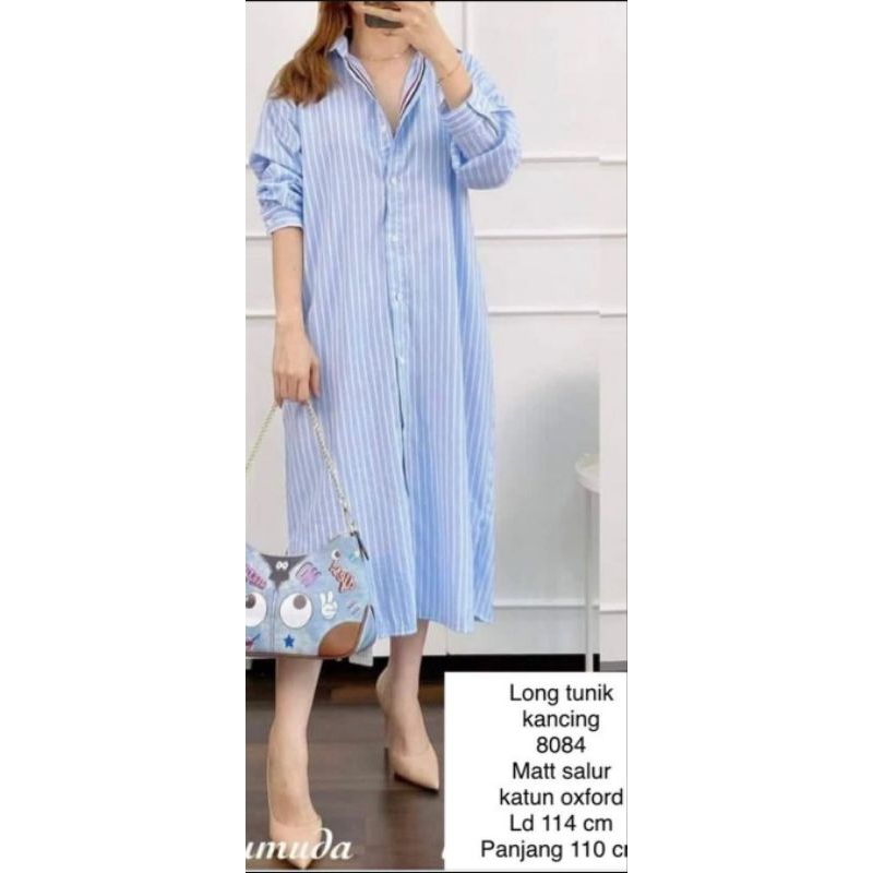 kemeja dress panjang uniqlo